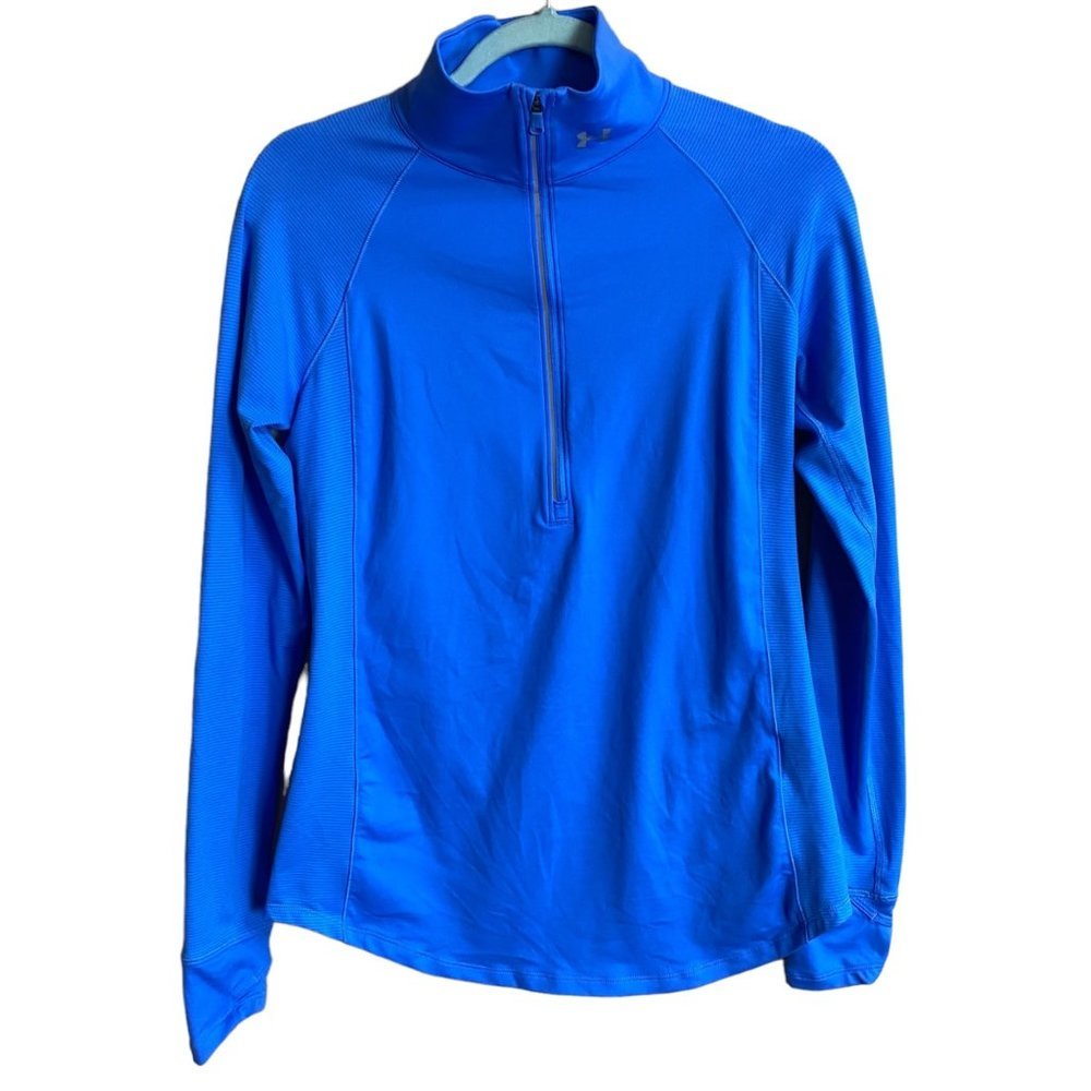 Under Armour UA Women Size Small‎ 1/2 Zip Long Sleeve Thumbholes Quick Dry Shirt